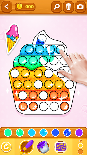 Glitter Pop It Coloring Game - عکس بازی موبایلی اندروید