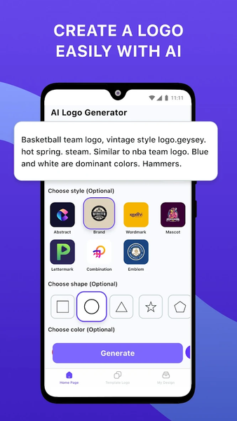 AI Logo Generator Logo Maker - عکس برنامه موبایلی اندروید