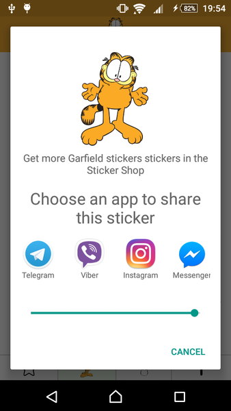 Garfield StickerTap - عکس برنامه موبایلی اندروید