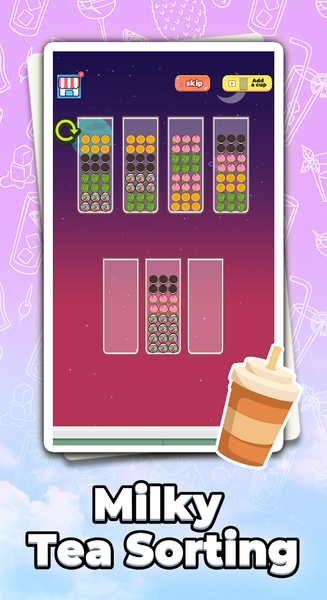 Milky Tea Sorting - Gameplay image of android game