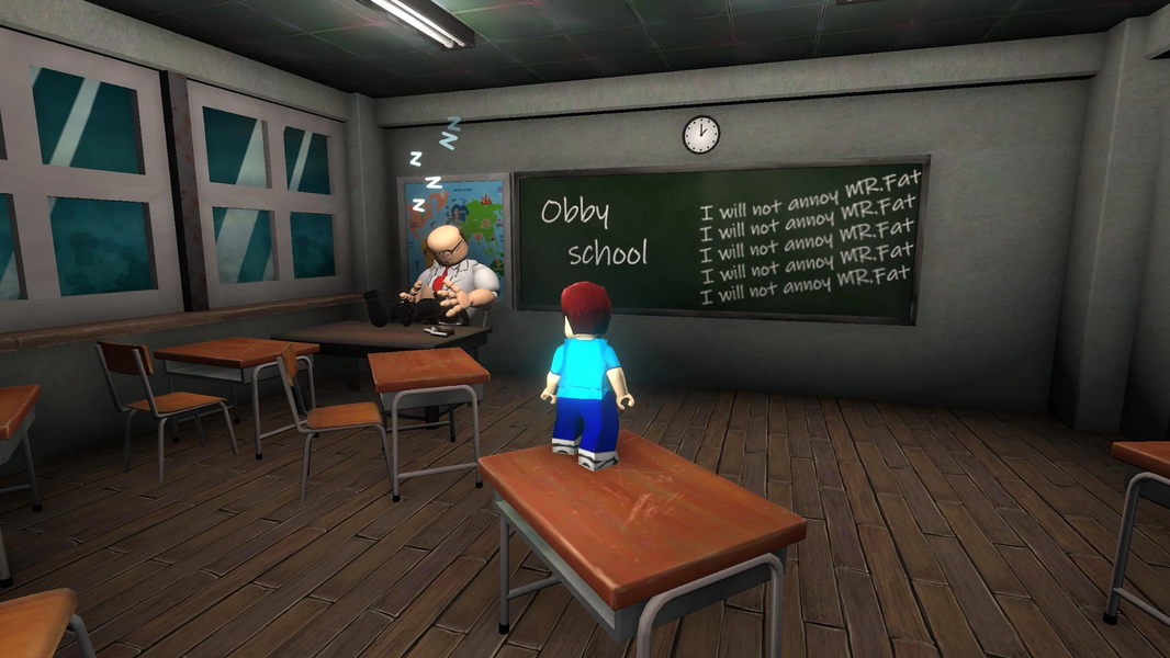 School Break: Obby Escape - Gameplay image of android game