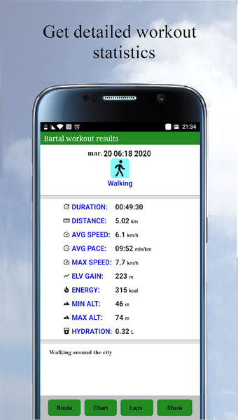 Bartal Sports Tracker-Running, - Image screenshot of android app