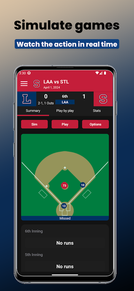 Baseball Legacy Manager 24 - Gameplay image of android game