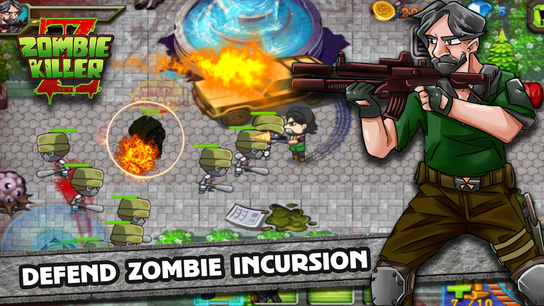 Zombie Z Killer - Gameplay image of android game