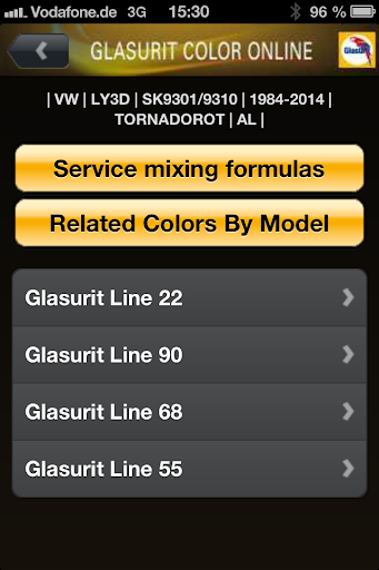 Glasurit Color-Online - عکس برنامه موبایلی اندروید