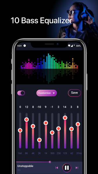 Music Equalizer - Bass Booster - عکس برنامه موبایلی اندروید