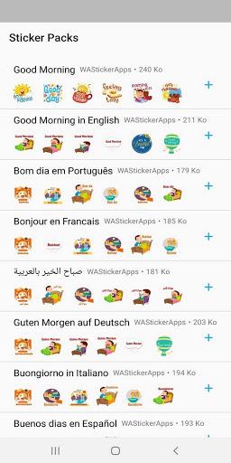 Good Morning/Night Stickers - WAStickerApps - Image screenshot of android app
