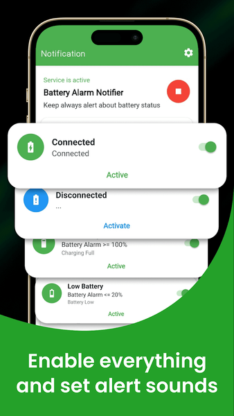 Battery Sound Notification - عکس برنامه موبایلی اندروید