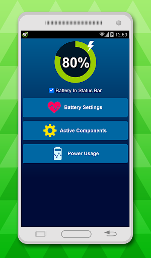 battery in status bar - عکس برنامه موبایلی اندروید