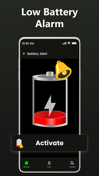 Full Battery Charge Alarm - Image screenshot of android app