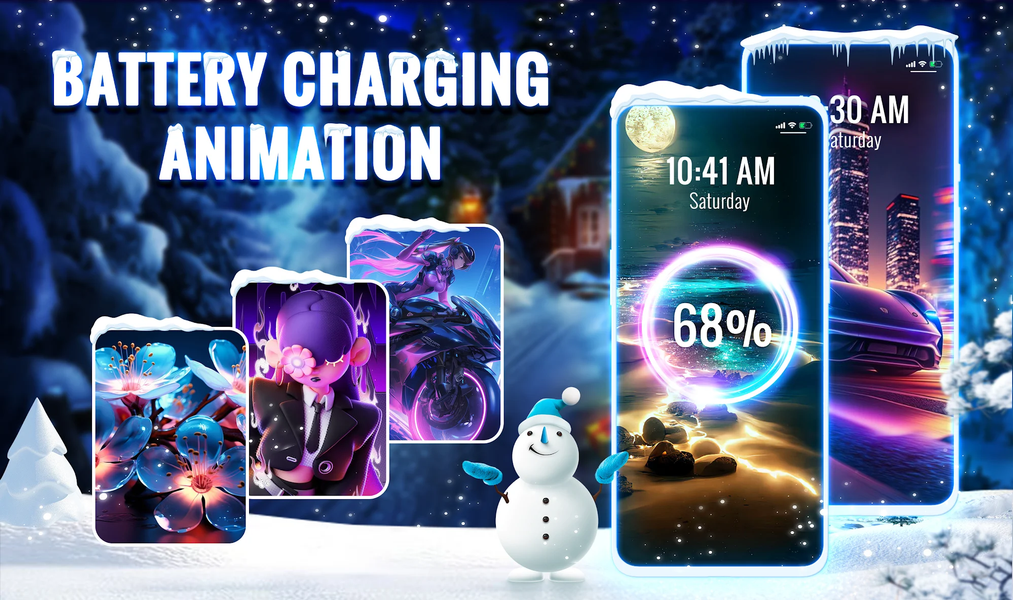 Battery Charging Animation 4D - عکس برنامه موبایلی اندروید