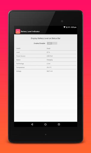 Battery Level Indicator - عکس برنامه موبایلی اندروید