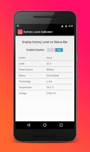 Battery Level Indicator - Image screenshot of android app