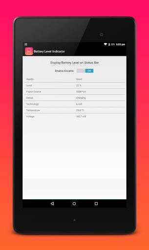 Battery Level Indicator - عکس برنامه موبایلی اندروید