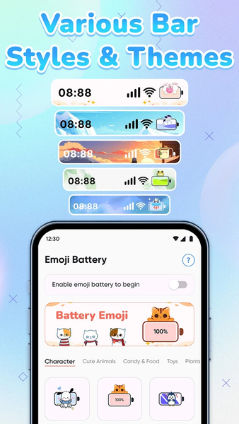 Emoji Battery Widget Customize - Image screenshot of android app