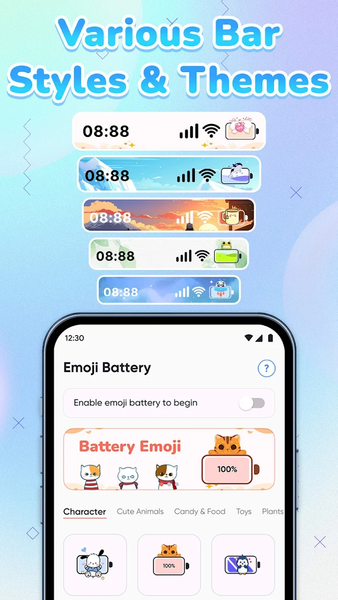 Emoji Battery Widget Customize - عکس برنامه موبایلی اندروید