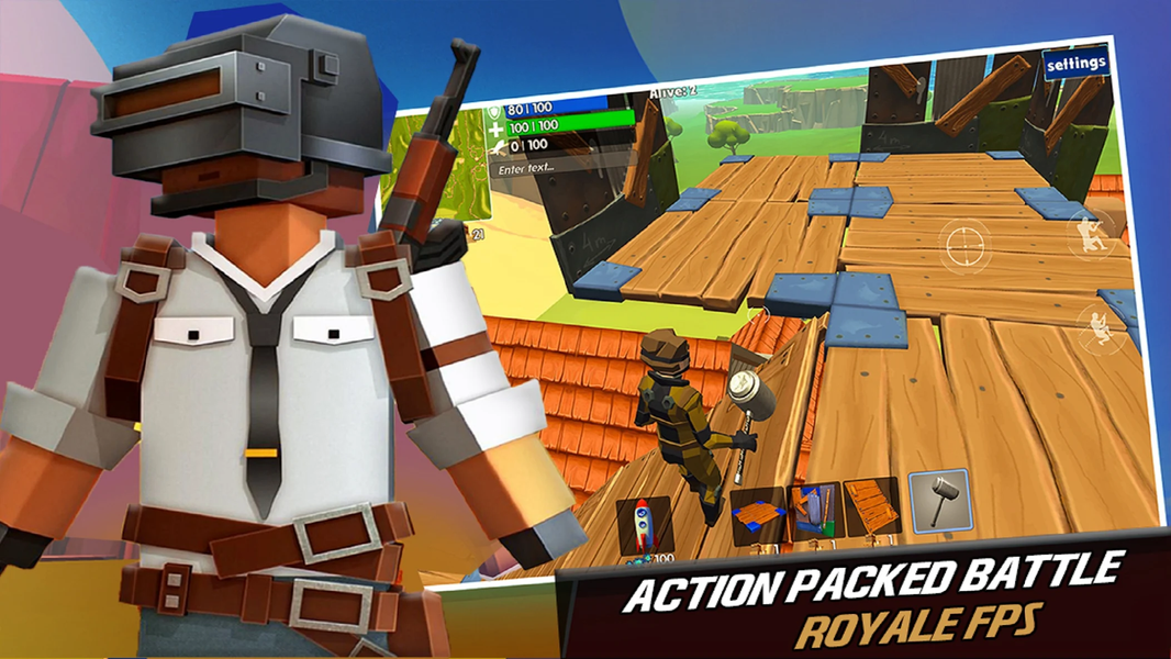 Grand Rocket Pixel Royale: FPS - Gameplay image of android game