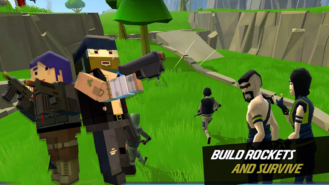 Grand Rocket Pixel Royale: FPS - Gameplay image of android game