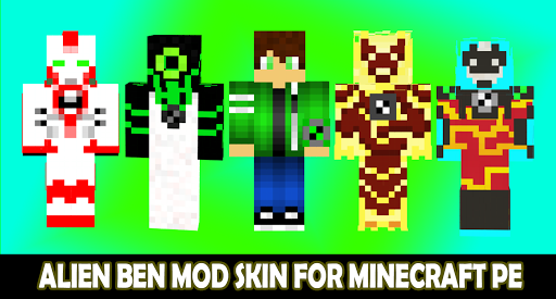 Mod Ben Alien 10 For Minecraft PE Addon Skins 2021 - Image screenshot of android app