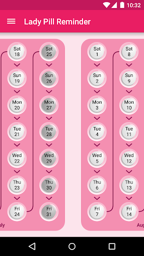 Lady Pill Reminder - Image screenshot of android app