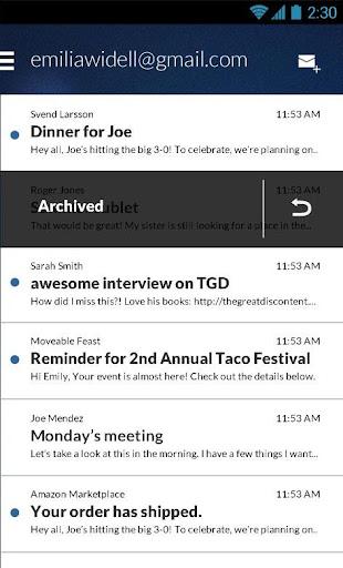 Email Client - Boomerang Mail - Image screenshot of android app