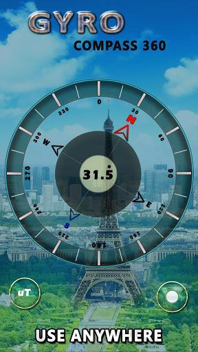 Gyro Compass App for Android: True North Direction - Image screenshot of android app