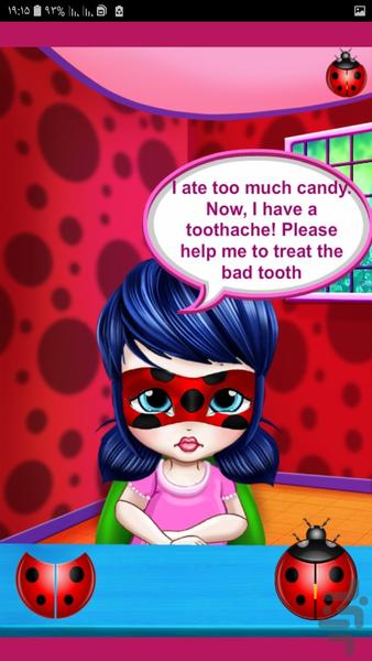 دندان پزشکی دختر کفشدوزکی - Gameplay image of android game