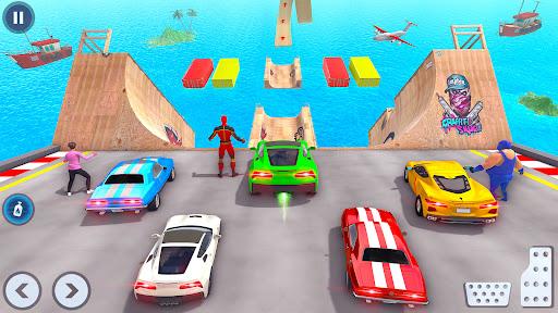 Superhero MegaRamp GT Car Game - Gameplay image of android game