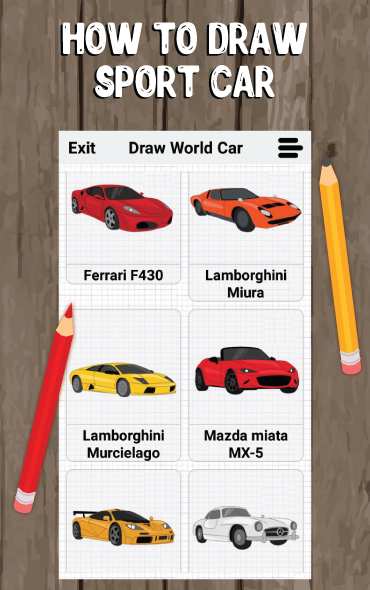 How to Draw : Sports Cars, Amb - عکس برنامه موبایلی اندروید