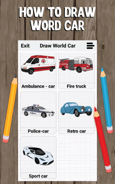 How to Draw : Sports Cars, Amb - عکس برنامه موبایلی اندروید