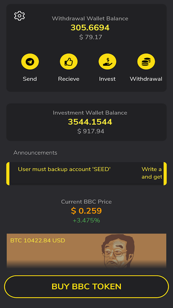 BBC Token : Big Blockchain Com - Image screenshot of android app