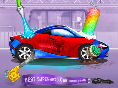 Superhero Car Wash Car Games - عکس بازی موبایلی اندروید