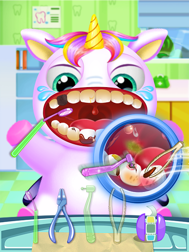 Little Unicorn Pet Doctor Dentist - Gameplay image of android game