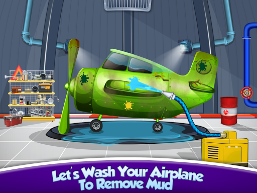 Kids Plane Wash Garage: Kids Plane Games - Gameplay image of android game