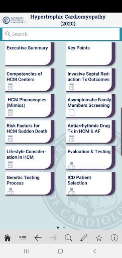 ACC Guideline Clinical App - Image screenshot of android app