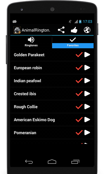 Animal Ringtones ۲۰۰ - عکس برنامه موبایلی اندروید