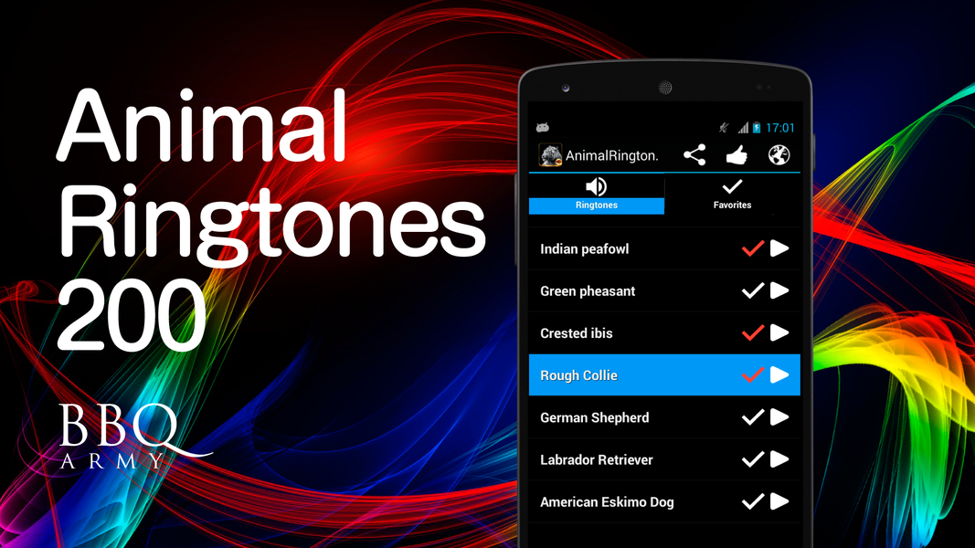 Animal Ringtones ۲۰۰ - عکس برنامه موبایلی اندروید