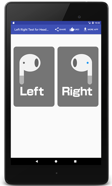 Headphone Left Right Mic Test - Image screenshot of android app