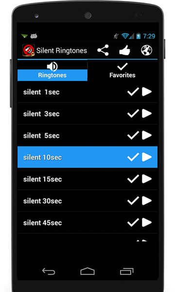 Silent Ringtones - Image screenshot of android app