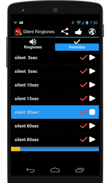 Silent Ringtones - عکس برنامه موبایلی اندروید