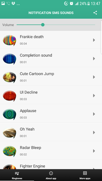 Notification SMS Sounds - عکس برنامه موبایلی اندروید