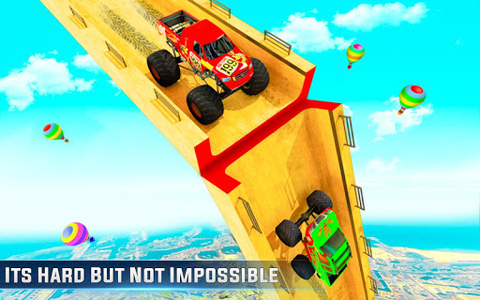 Impossible Monster Stunts Game  Android Gameplay FHD - Free Games Download  - Racing Games Download 