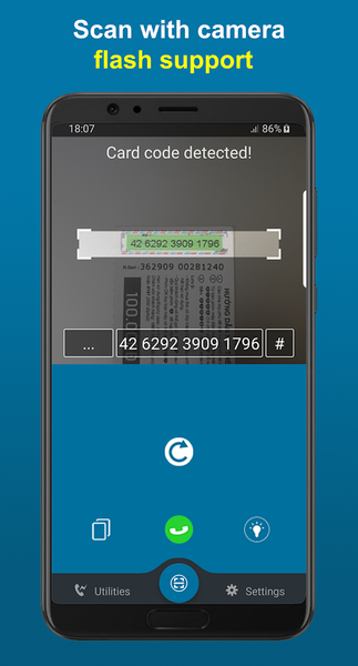 Scan recharge cards - BBScan - Image screenshot of android app