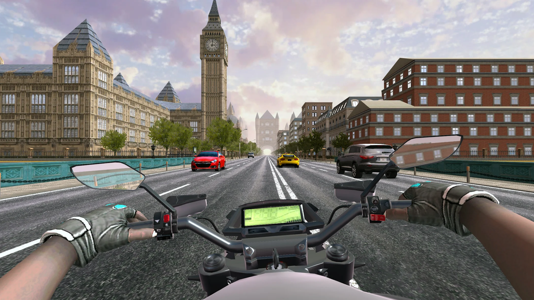 Traffic Bike Driving Simulator - Gameplay image of android game
