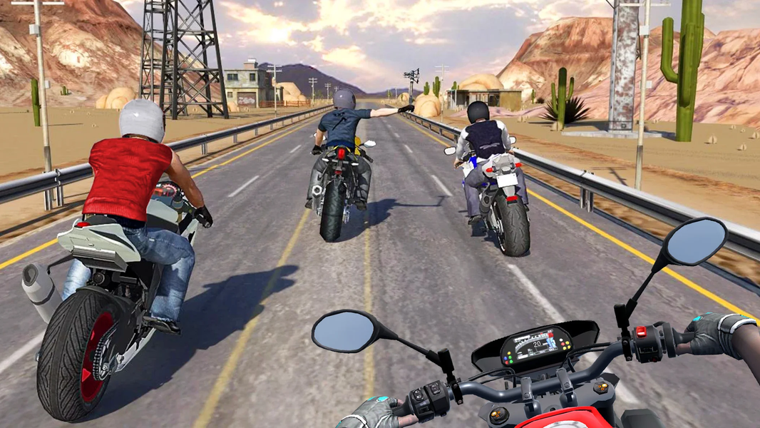 Traffic Bike Driving Simulator - Gameplay image of android game