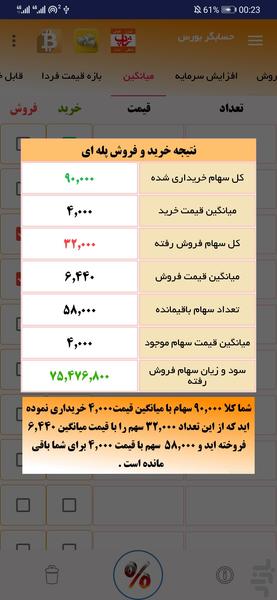 ماشین حساب بورس - عکس برنامه موبایلی اندروید