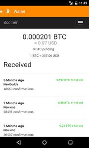 Bcoiner - Free Bitcoin Wallet - Image screenshot of android app