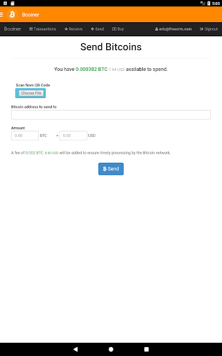 Bcoiner - Free Bitcoin Wallet - عکس برنامه موبایلی اندروید