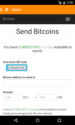 Bcoiner - Free Bitcoin Wallet - عکس برنامه موبایلی اندروید