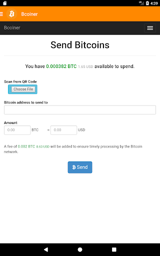 Bcoiner - Free Bitcoin Wallet - عکس برنامه موبایلی اندروید